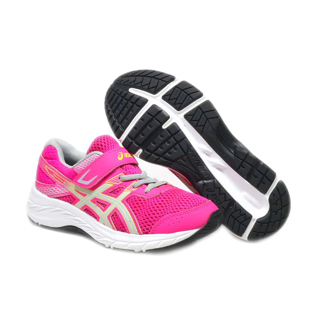 Asics Contend 6 Sport Shoes Leather Pink Colour For Kids