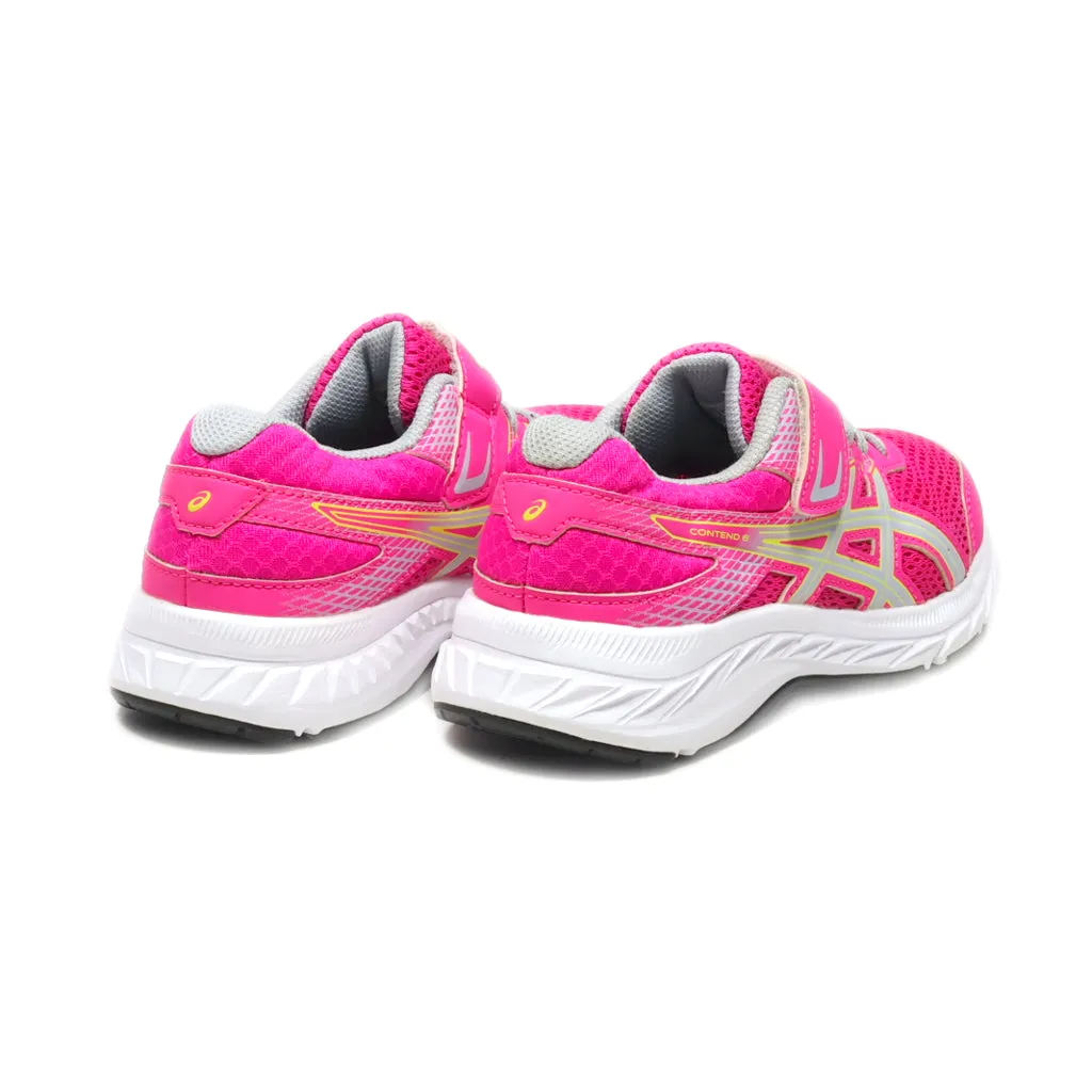 Asics Contend 6 Sport Shoes Leather Pink Colour For Kids