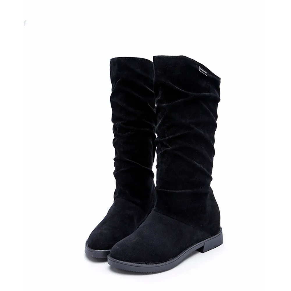 Autumn Winter Sweet Stylish Flat Flock Snow Boots