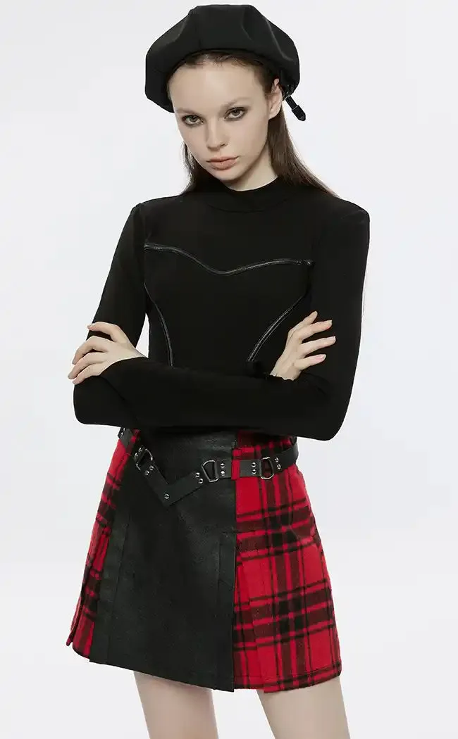 Battle Ready Pleated Skirt | Red Tartan