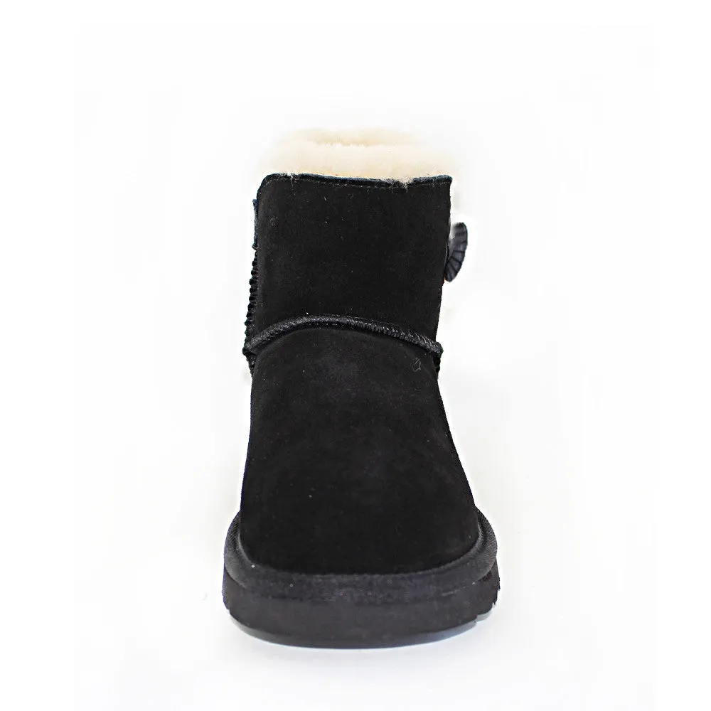 Crystal Button Ugg Boot - Black