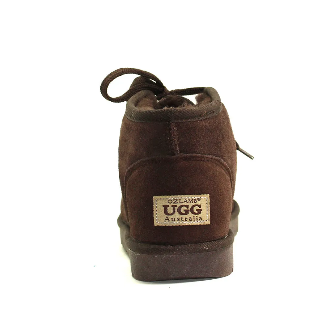 Dabbs Lace Up Man Ugg Boot - Chocolate