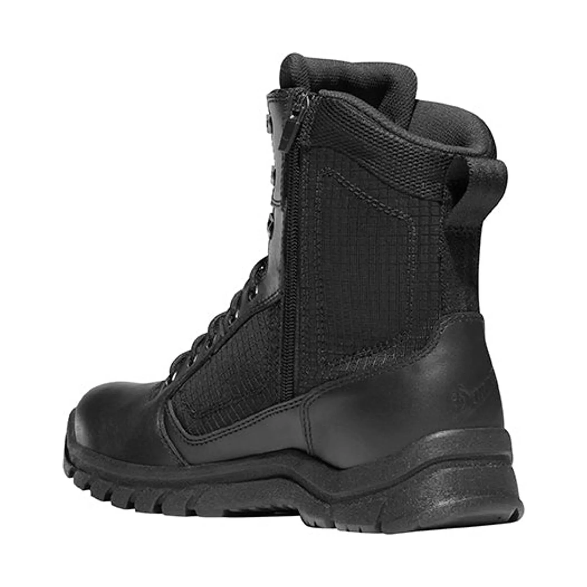 Danner Men's 8" Lookout Side-Zip Boot Plain Toe Work Boots - Black