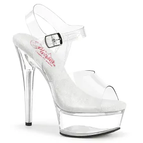 Excite-608 Clear Comfort Width, 6" Heel