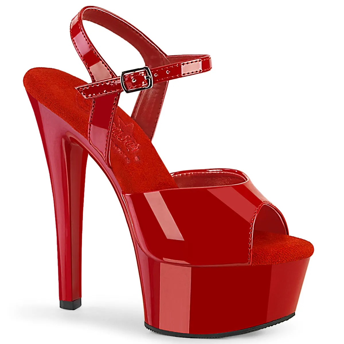 Gleam-609 Red Patent Comfort Width, 6" Heel