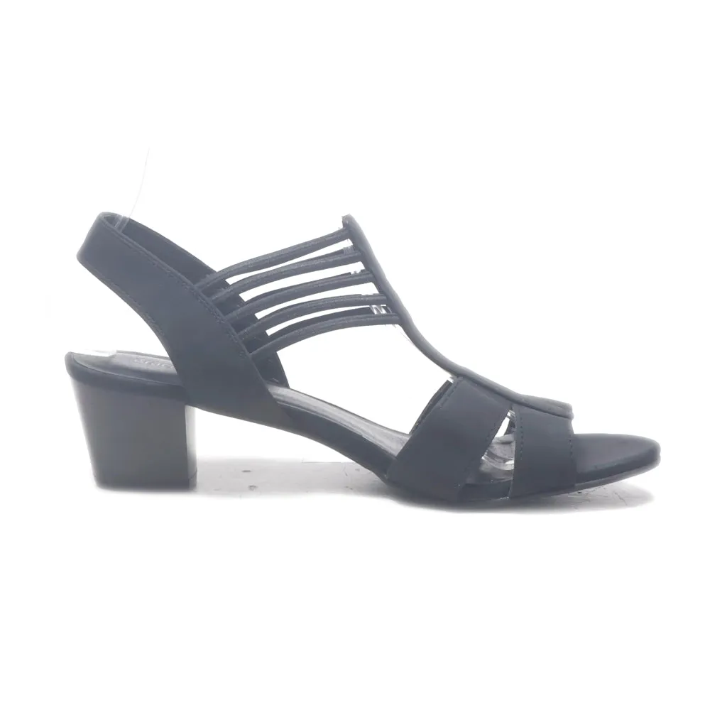 Graceland Mid-Heel Shoes Fabric Black Colour For Women