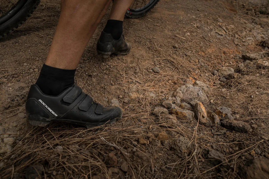 High-Performance Mountain-Biking Shoes - Black