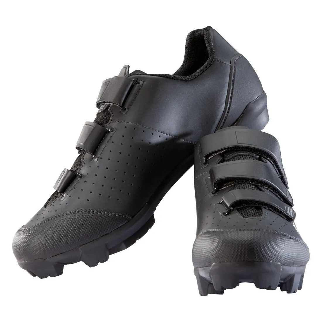 High-Performance Mountain-Biking Shoes - Black