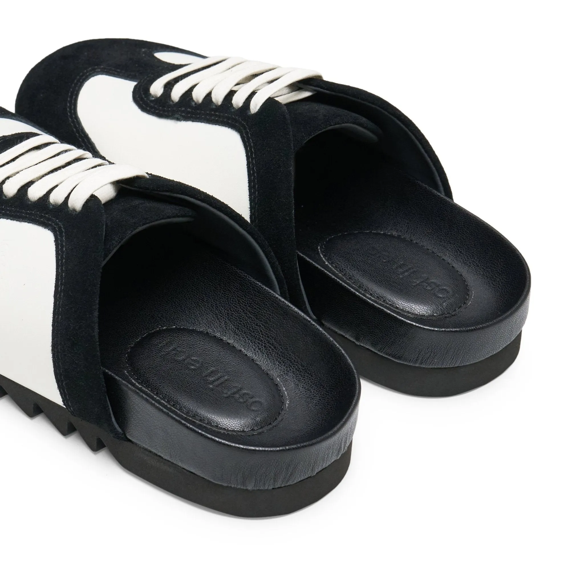 Leisure German Training Bun Head Birkenstock Slippers In Black White