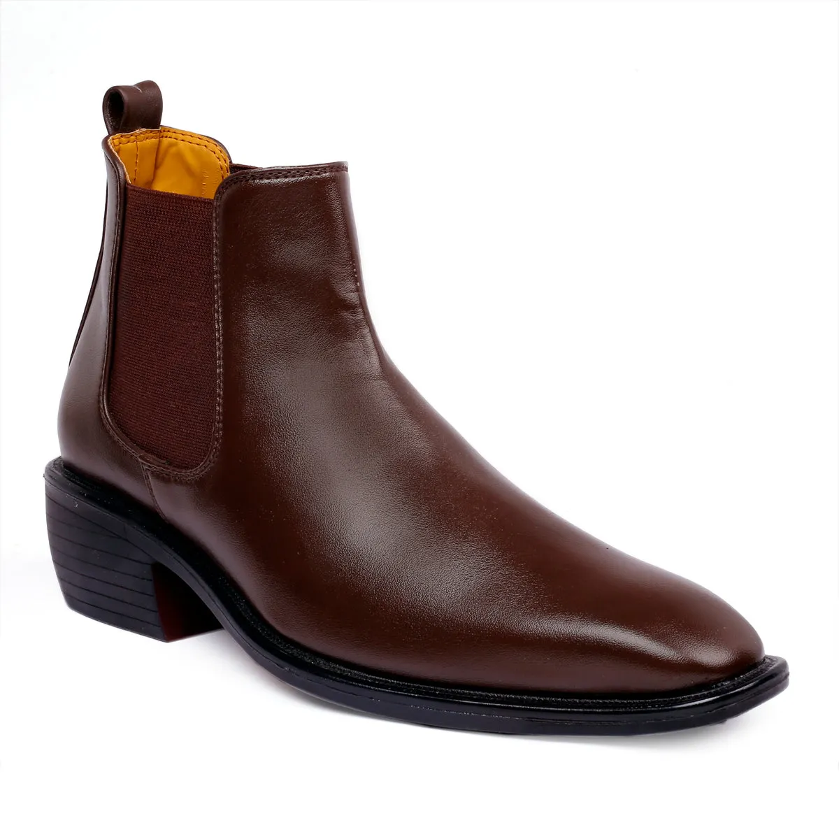 Men's 3 Inch Hidden Height Increasing Fashionable Chelsea Boots