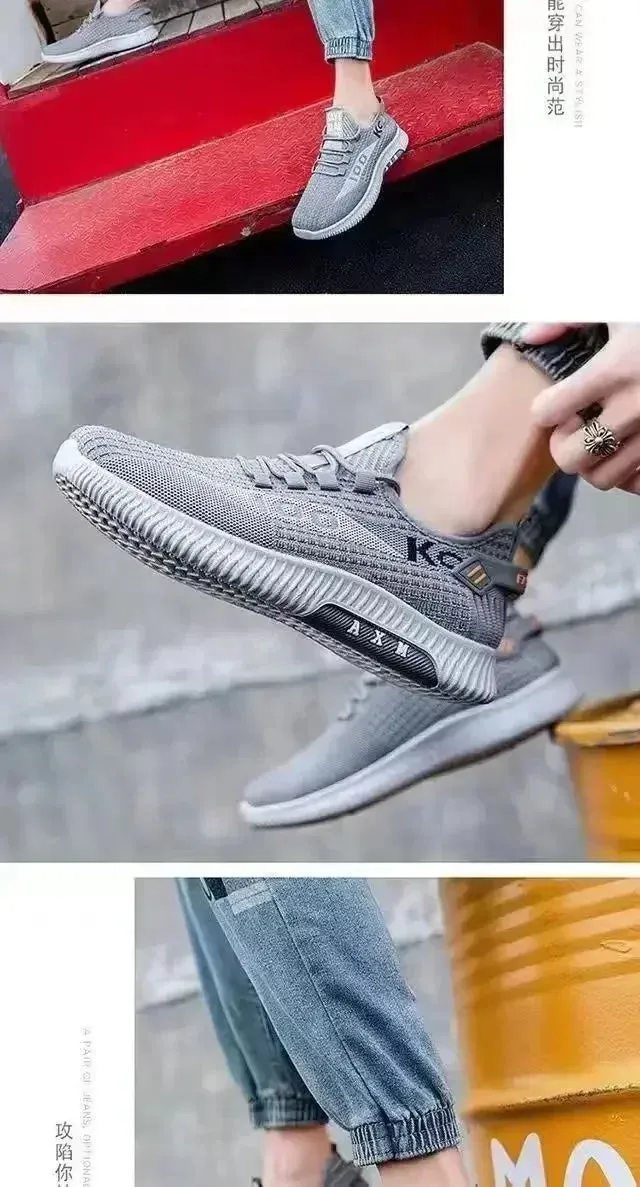 Men's Versatile Breathable Mesh Shoes - Fashionable Casual & Sports Running Sneakers