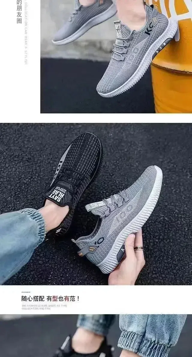 Men's Versatile Breathable Mesh Shoes - Fashionable Casual & Sports Running Sneakers