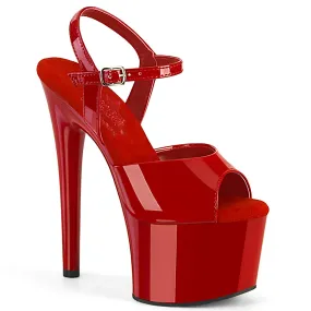 Passion-709 Red Patent Comfort Width, 7" Heels