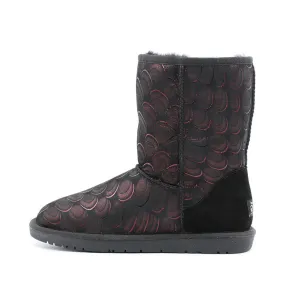 Peacock Medium Ugg Boot - Black