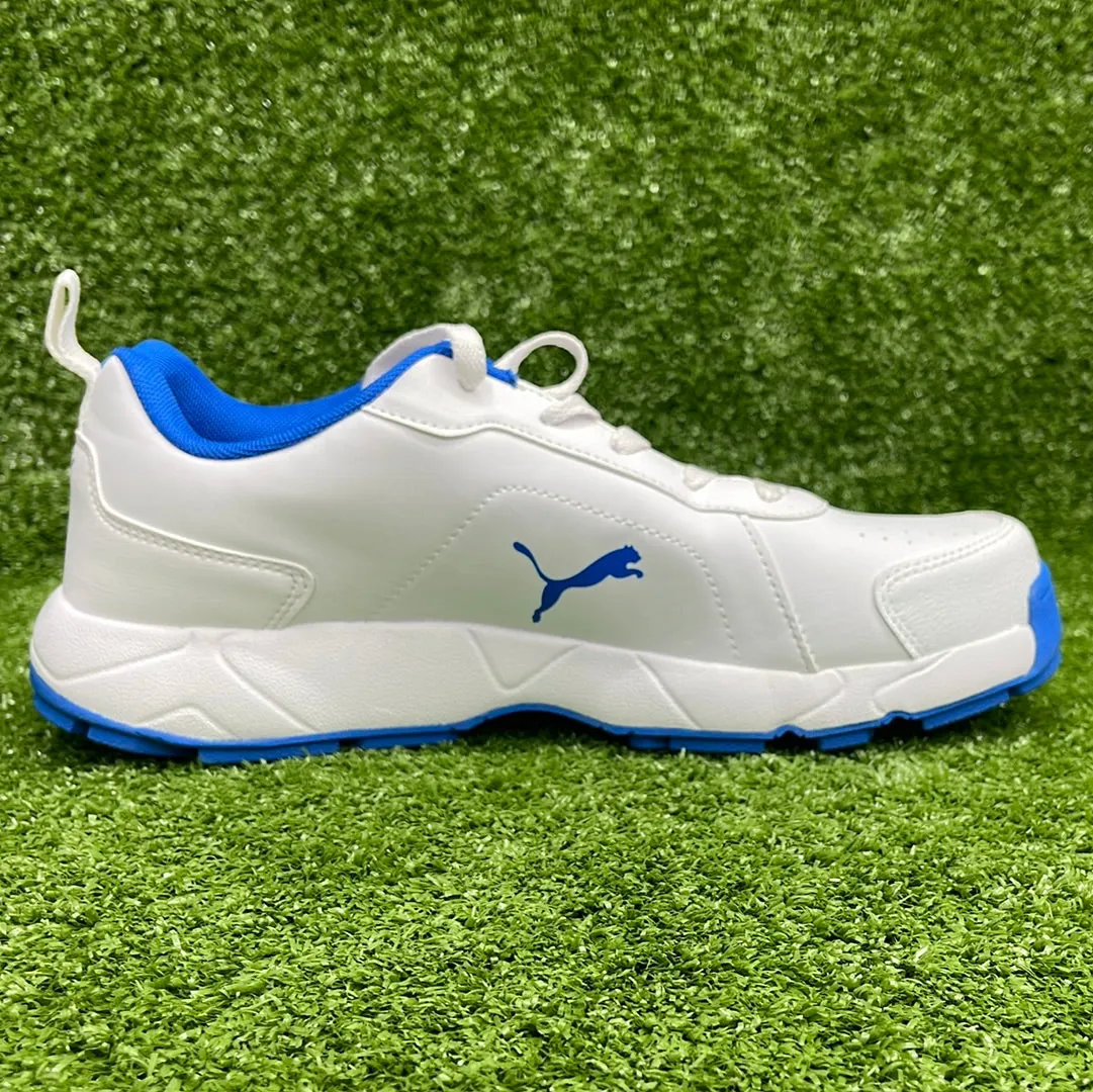 Puma White/ Blue Team Royal Cricket Shoes