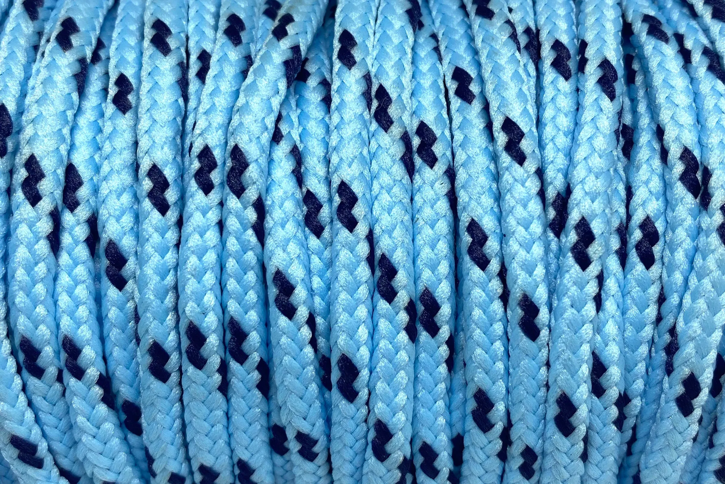 Round Classic Shoelaces - Light Blue with Royal Blue Accents