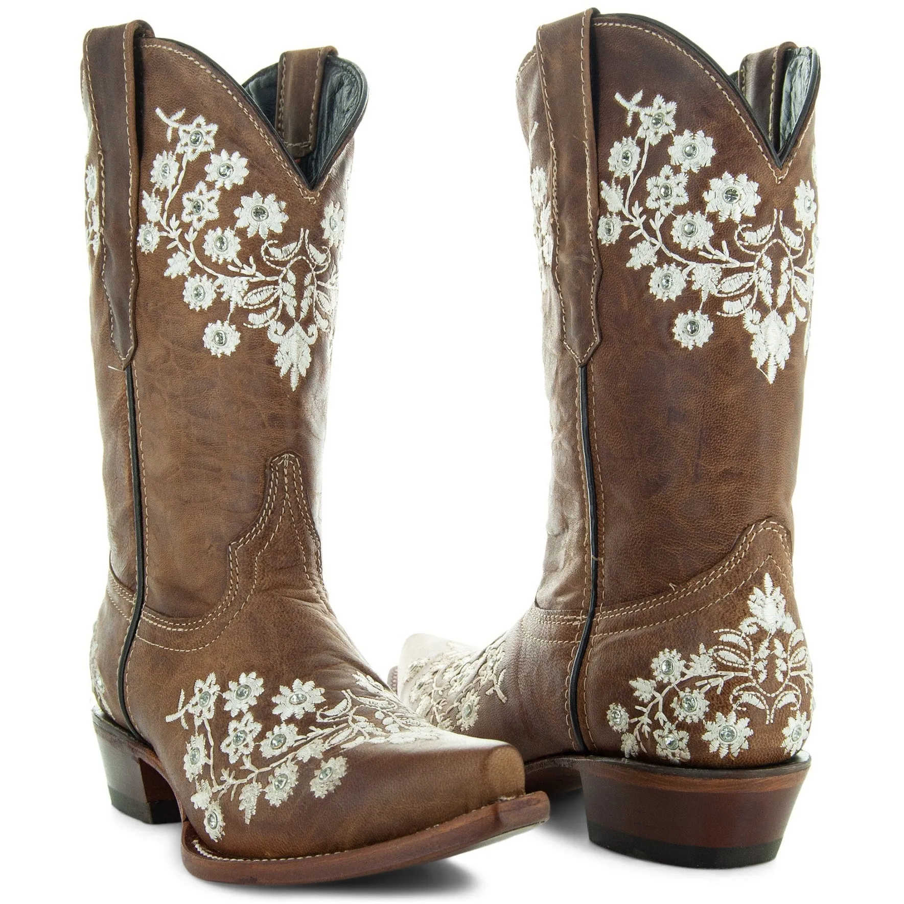 Soto Boots Womens Floral Embroidery Cowgirl Boots M50059