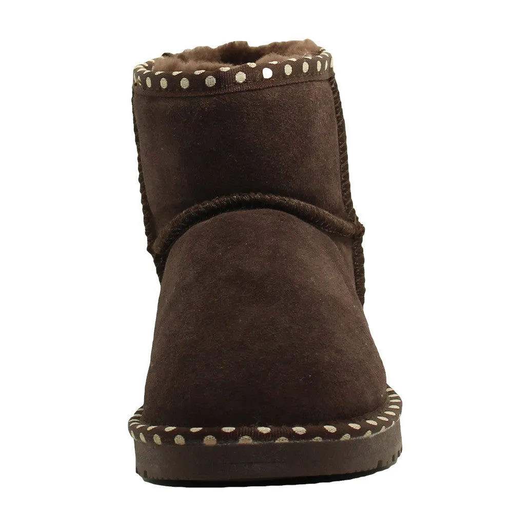 Spotted Ankle Ugg Boot - Chocolate