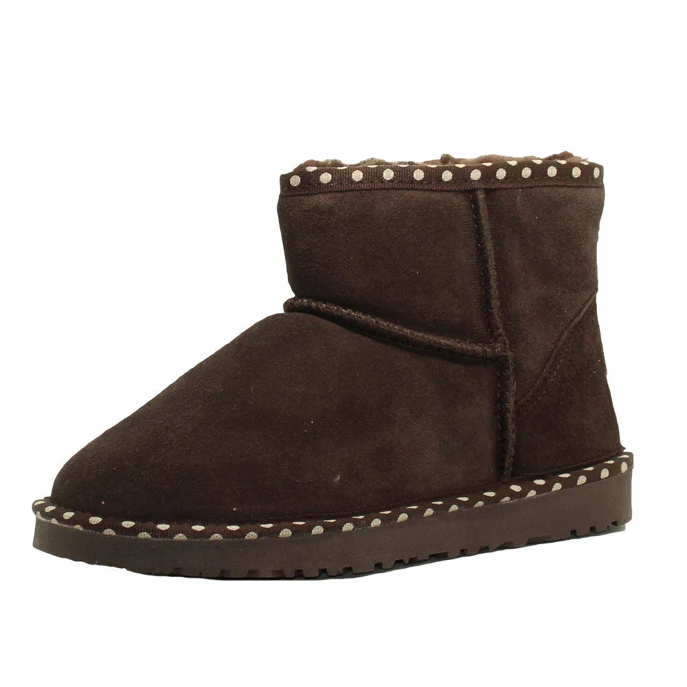 Spotted Ankle Ugg Boot - Chocolate