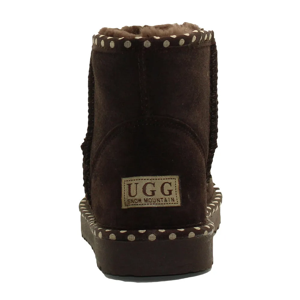 Spotted Ankle Ugg Boot - Chocolate