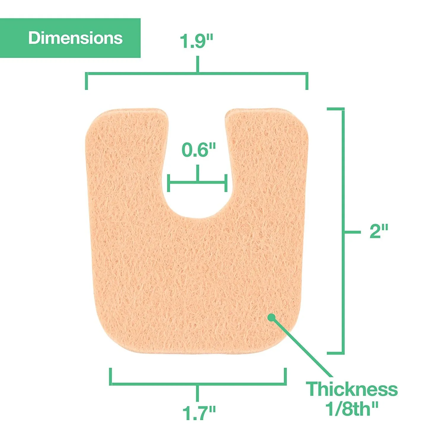 U-Shaped Felt Moleskin Callus Pads